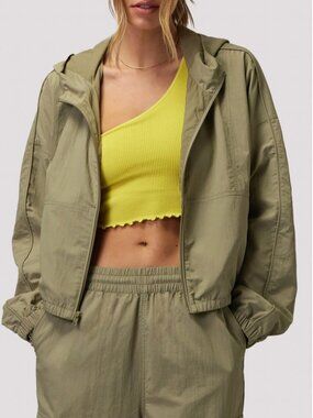 Spiritual Gangster Journey Active Jacket Small Dark Matcha Cropped Bomber Active